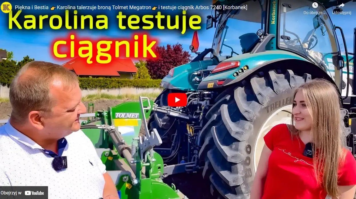 Tolmet Megatron z ciągnikiem Arbos